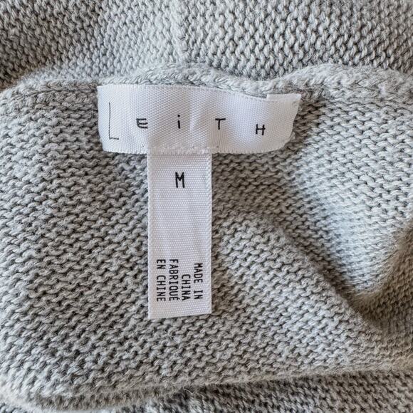 Leith, Open Front Stretchy Comfy Long Gray Cardigan, Women’s Size Medium - Picture 9 of 10